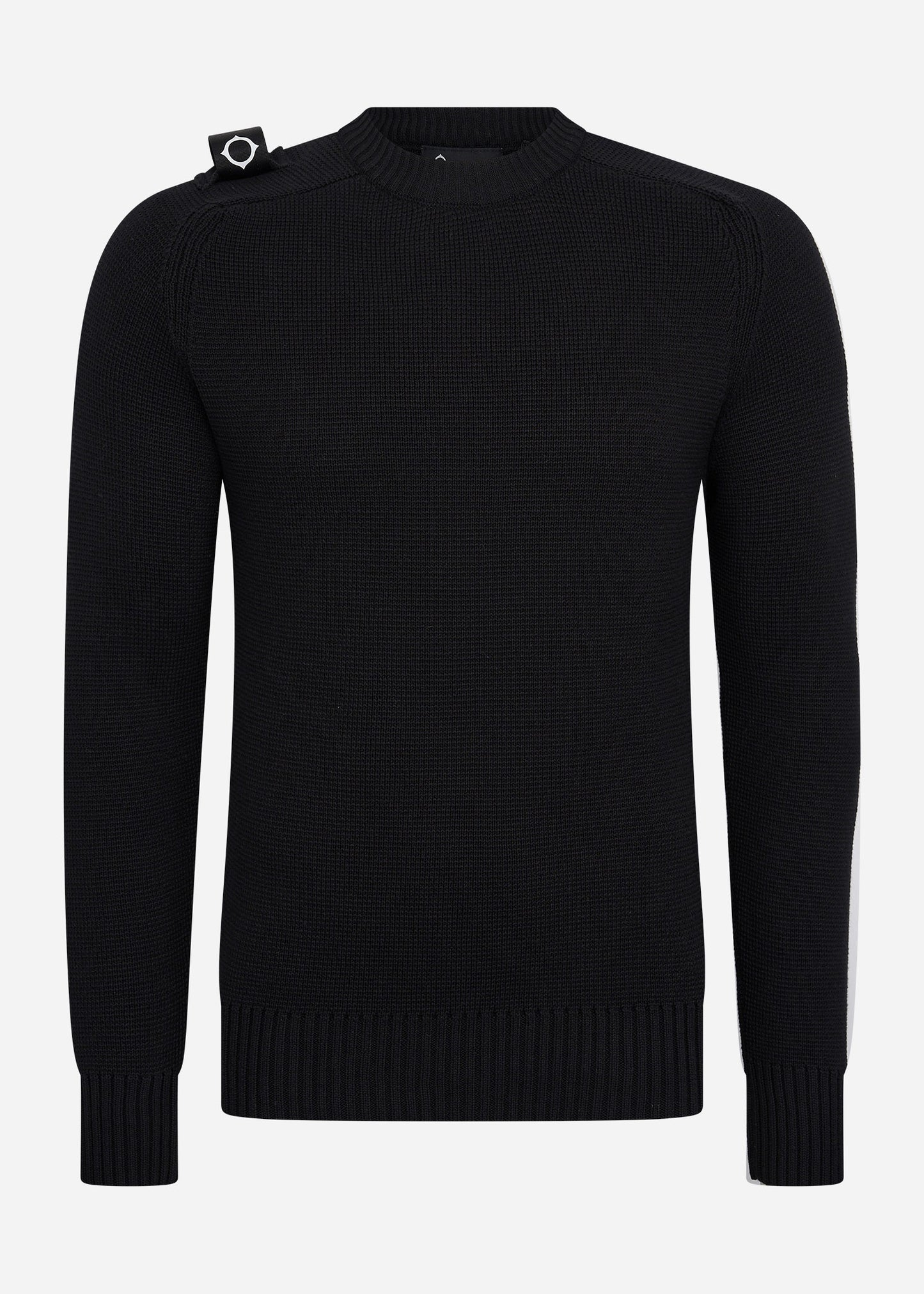 MA.Strum Truien Milano knit crew neck - jet black