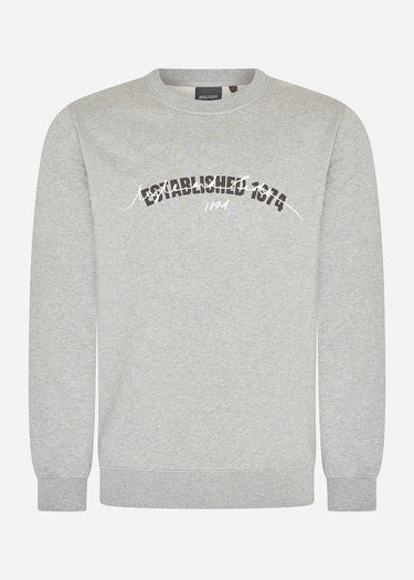 Lyle & Scott Truien  Established 1874 graphic crew neck sweatshirt - mid grey marl