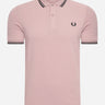 Fred Perry Polo's Twin tipped fred perry shirt - dusty rs pink black