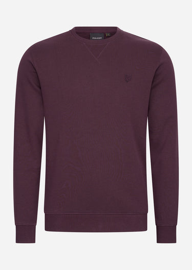Lyle & Scott Truien Tonal eagle crew neck sweatshirt - burgundy