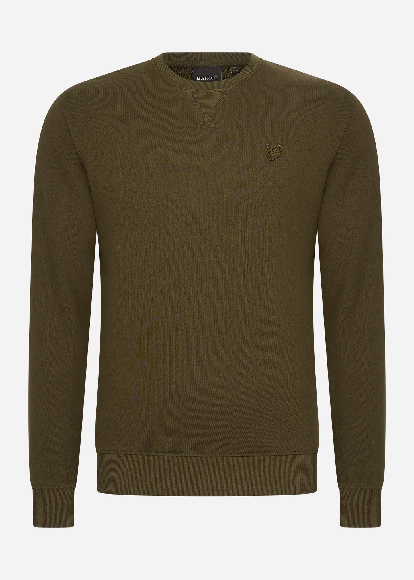 Lyle & Scott Truien Tonal eagle crew neck sweatshirt - olive