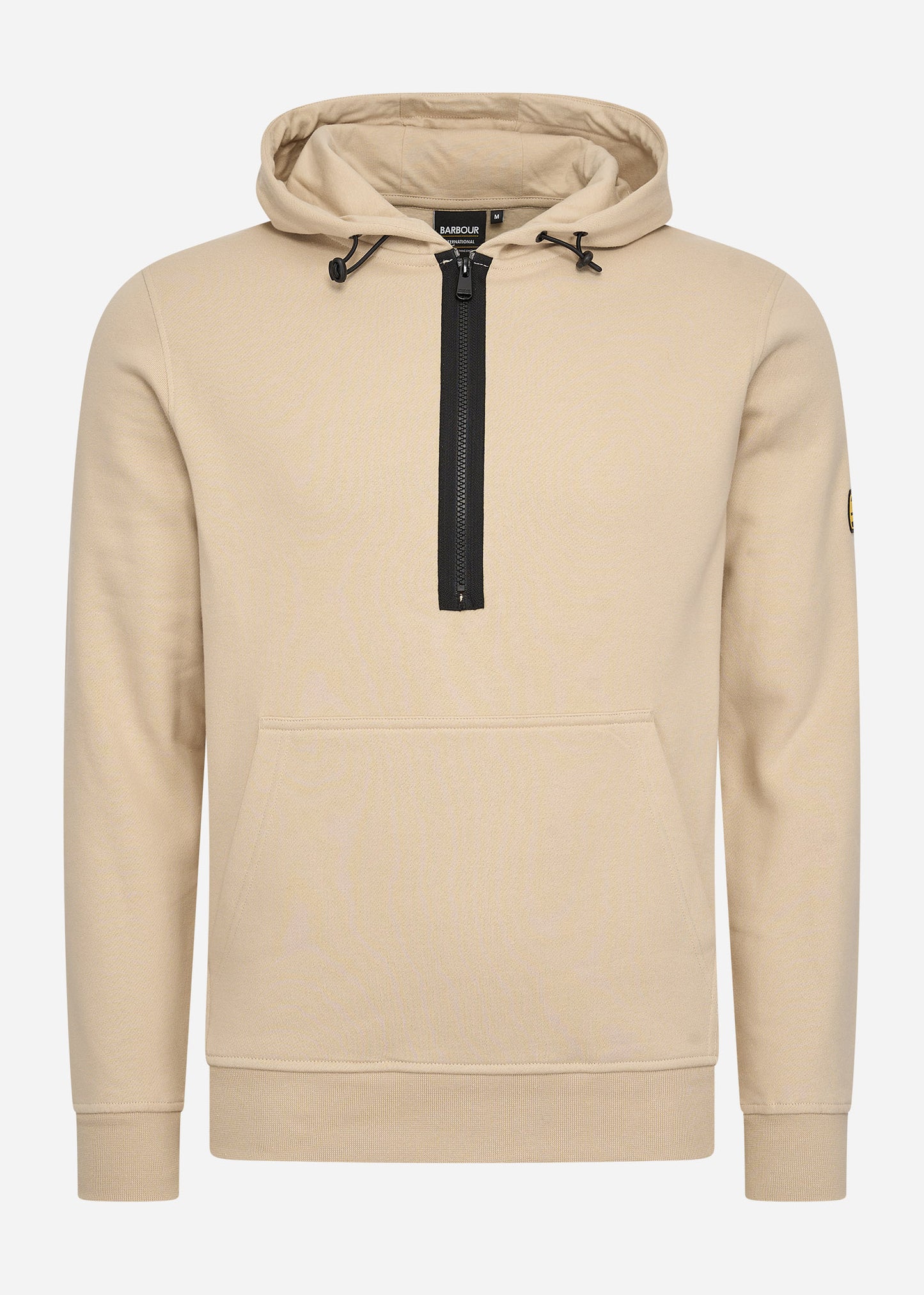 Barbour International Hoodies Badge half zip hoodie - lt stone