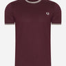 Fred Perry T-shirts Twin tipped t-shirt - oxblood