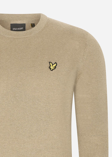 Lyle & Scott Truien Cotton merino crew neck jumper - sage uniform