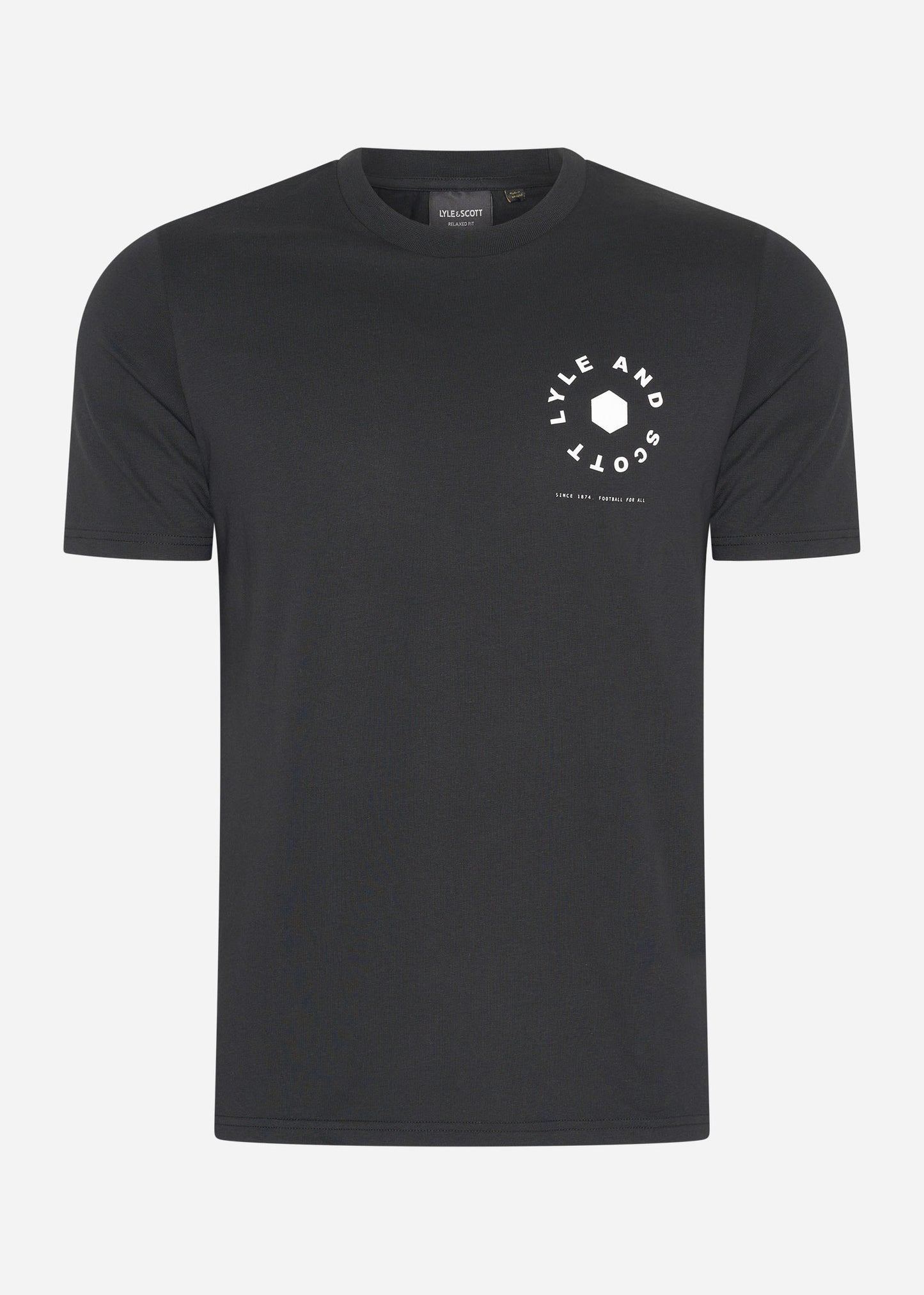 Lyle & Scott T-shirts Football wheel graphic t-shirt - jet black