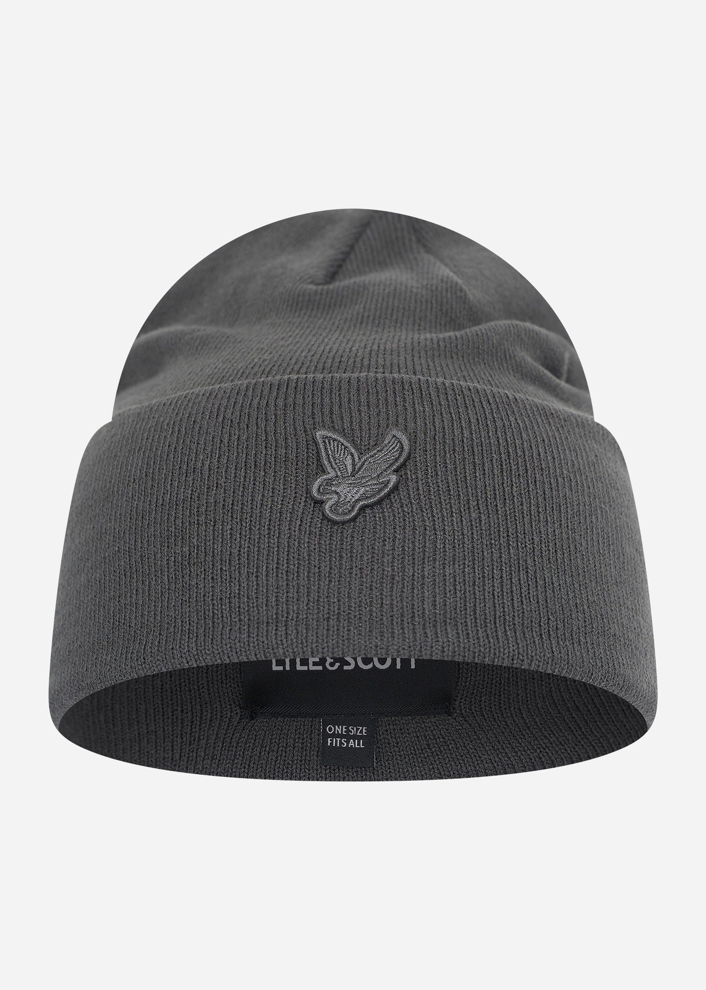 Lyle & Scott Mutsen Tonal eagle beanie - gunmetal
