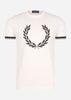 Fred Perry T-shirts Printed Laurel wreath t-shirt - snow white
