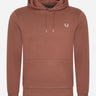 Fred Perry Hoodies Tipped hooded sweatshirt - whiskey brown porridge marl