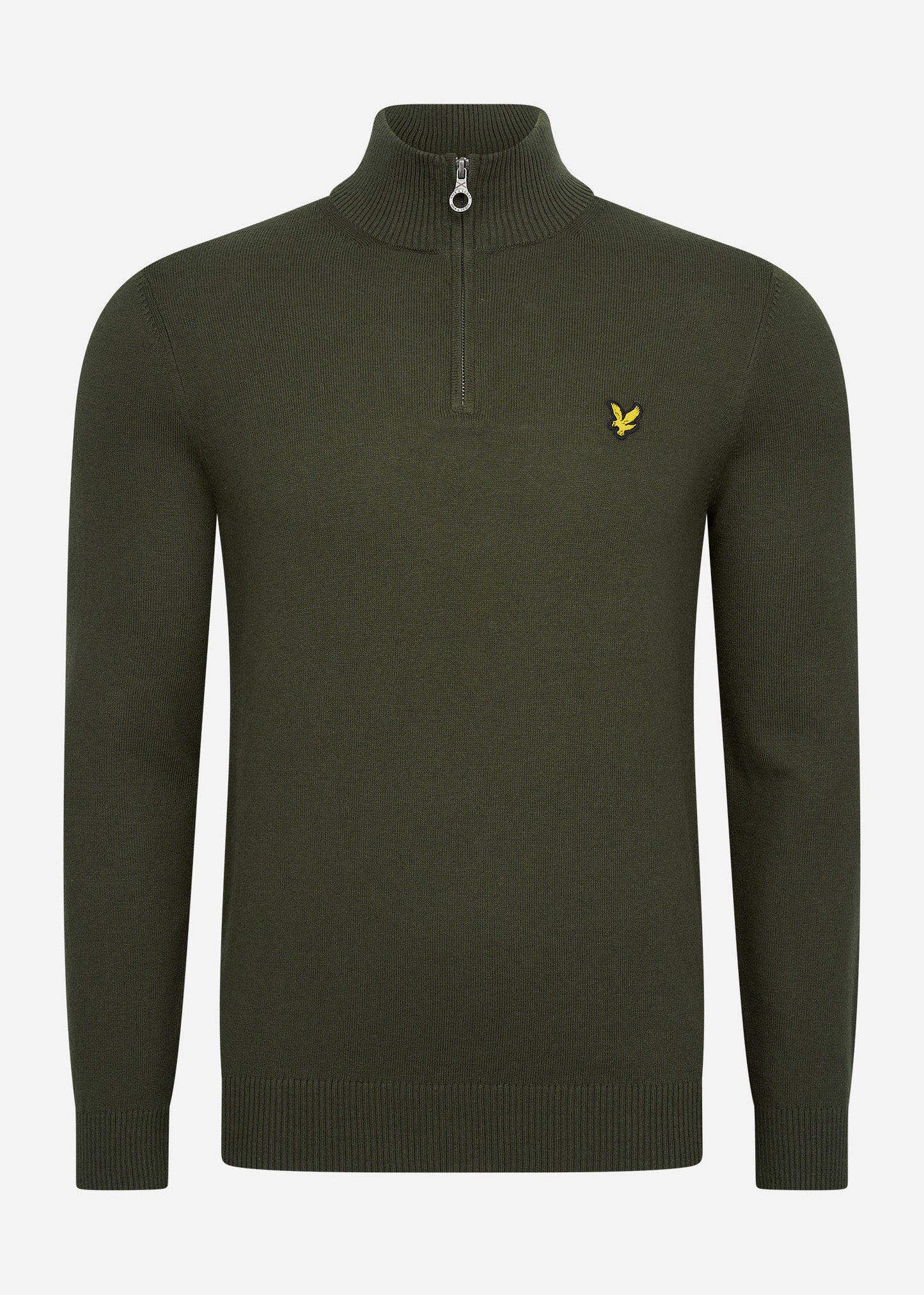 Lyle & Scott Truien Cotton merino quarter zip jumper - olive