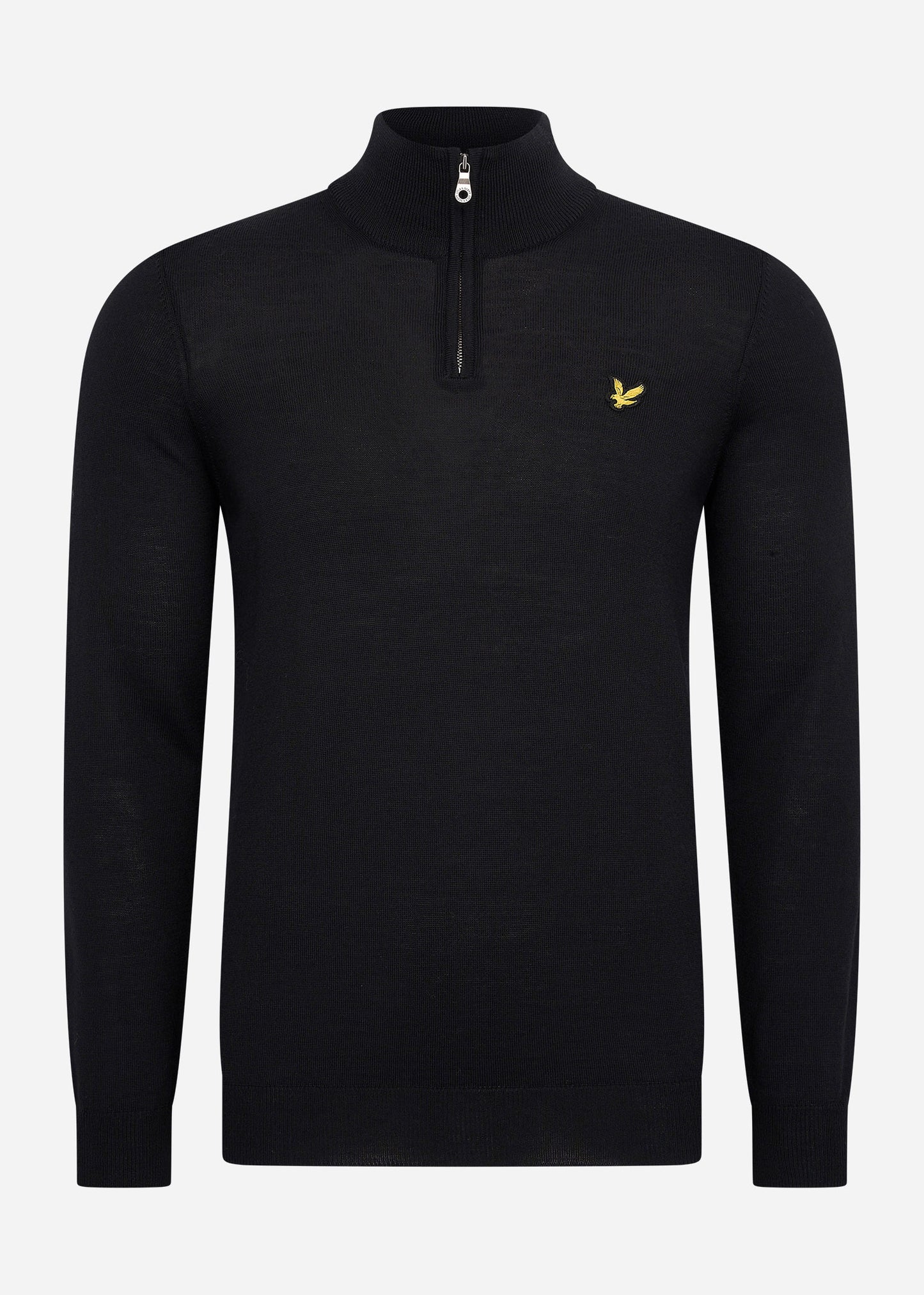 Lyle & Scott Truien Premium quarter zip merino mix - jet black