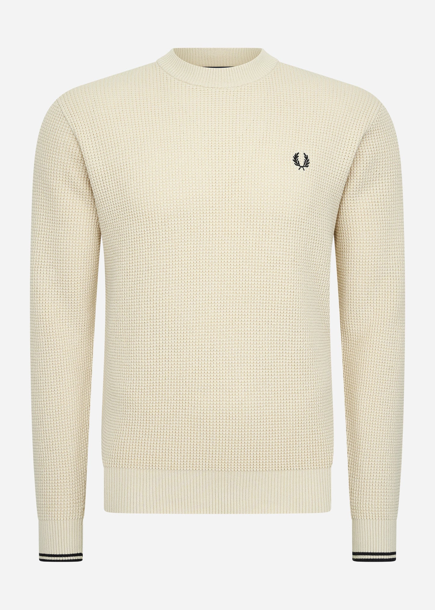 Fred Perry Truien Waffle stitch jumper - oatmeal