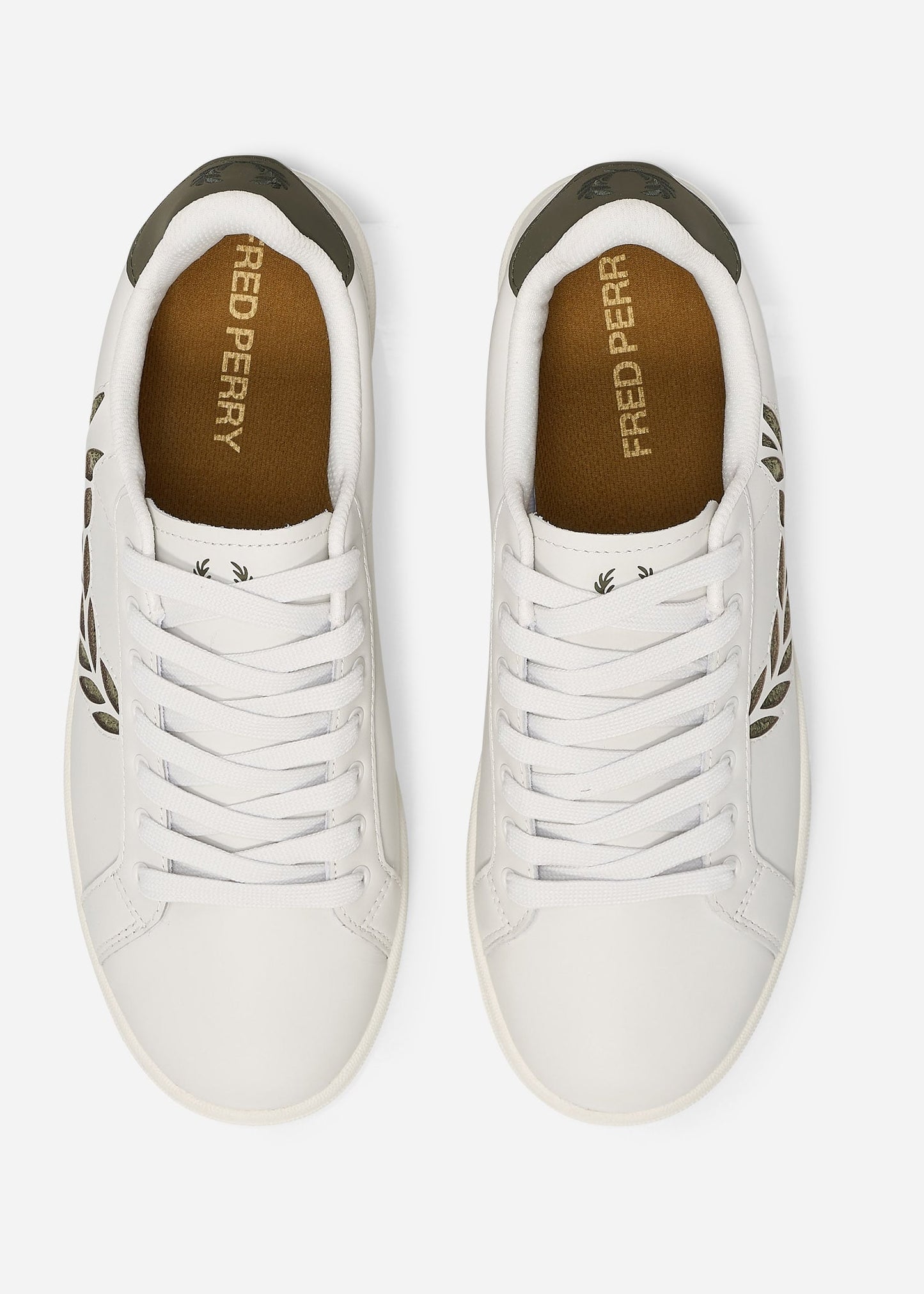 Fred Perry Schoenen B721 leather branded - prcln unifrm grn
