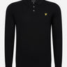 Lyle & Scott Longsleeve Polo's Long sleeve knitted polo shirt - jet black