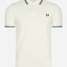 Fred Perry Polo's Twin tipped fred perry shirt - ecru fp green navy