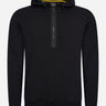 Barbour International Hoodies Badge half zip hoodie - black