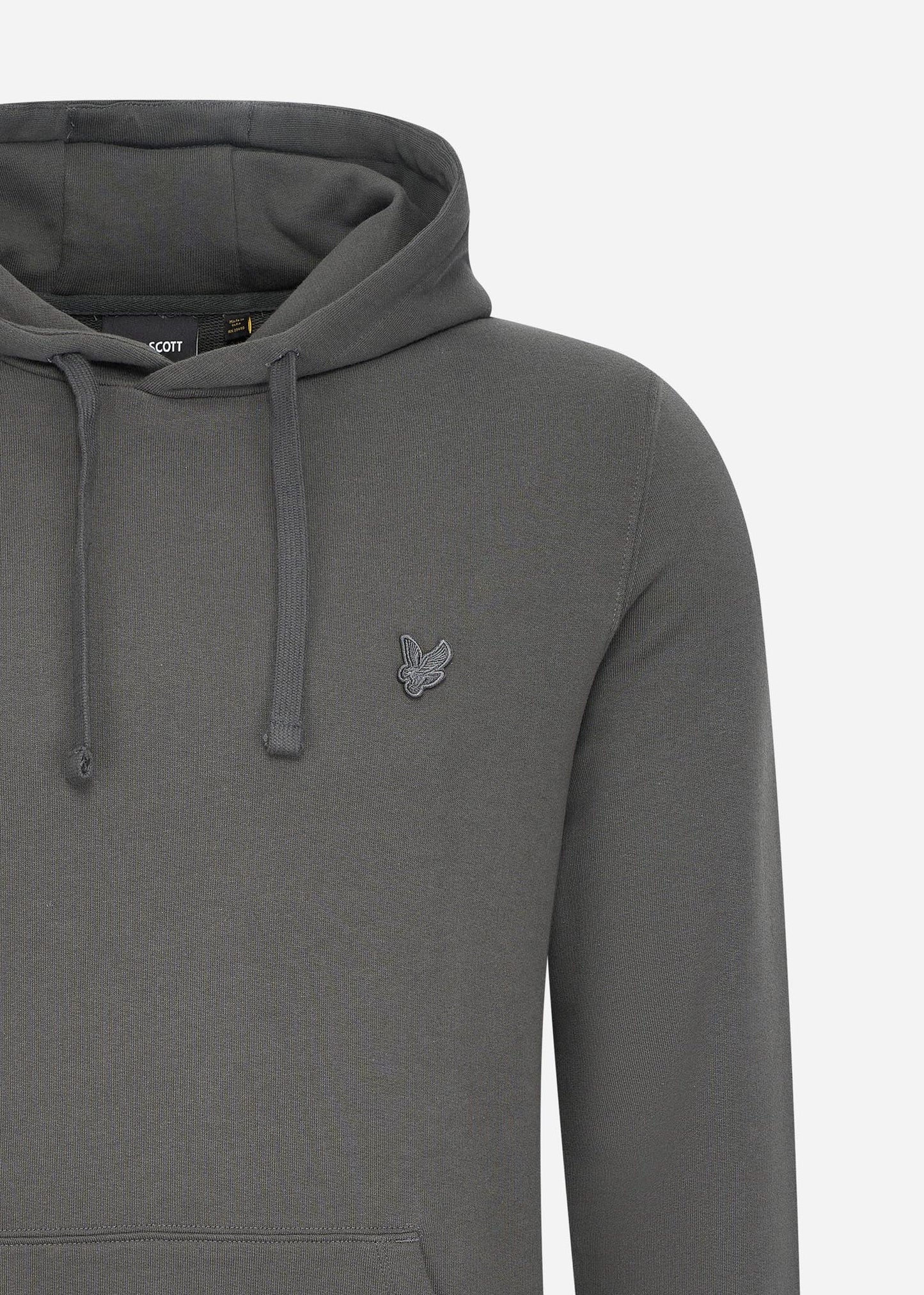 Lyle & Scott Hoodies Tonal eagle pullover hoodie - gunmetal