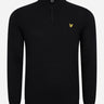 Lyle & Scott Truien Cotton merino quarter zip jumper - jet black