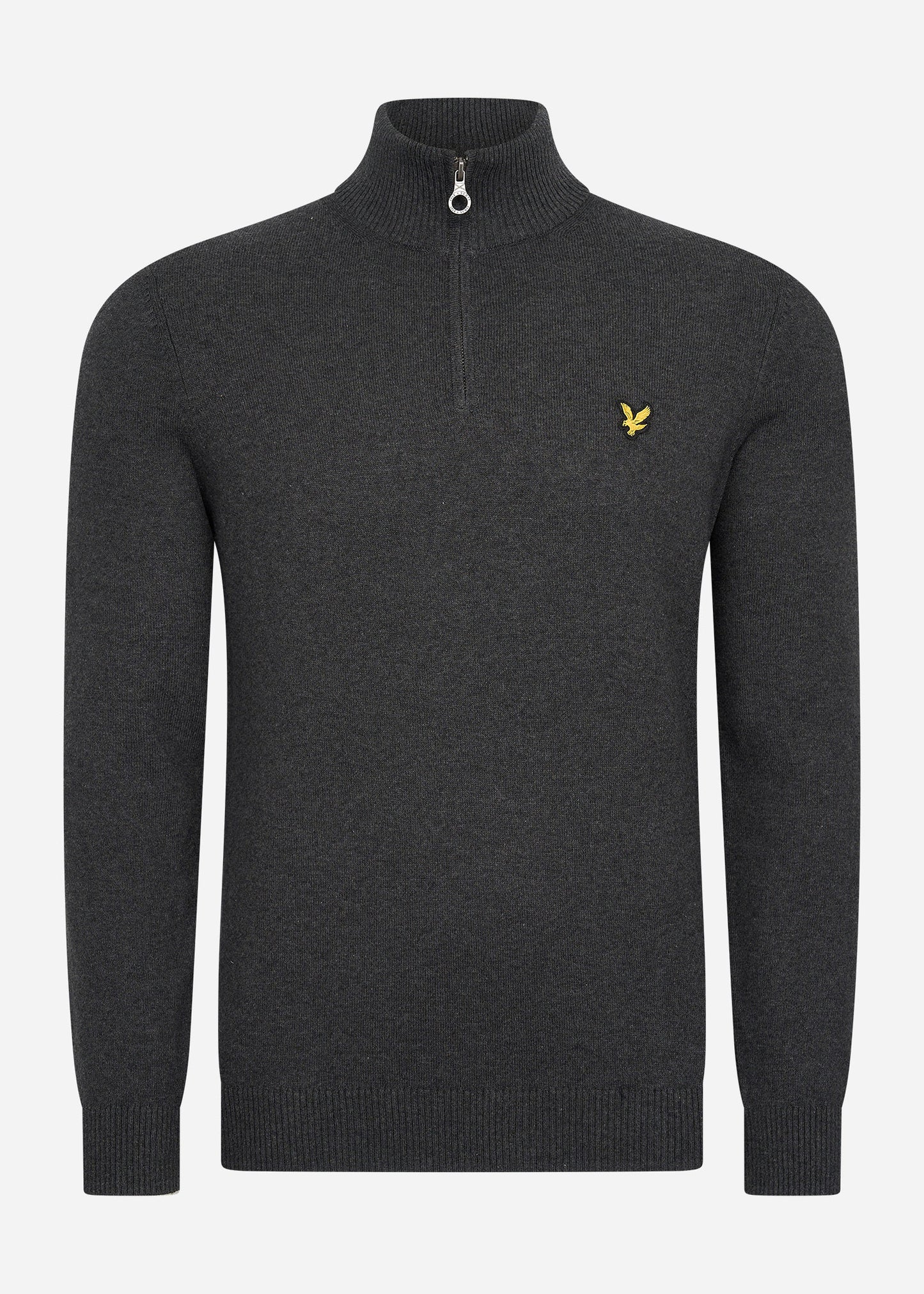 Lyle & Scott Truien Cotton merino quarter zip jumper - charcoal marl