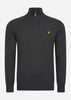 Lyle & Scott Truien Cotton merino quarter zip jumper - charcoal marl