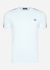 Fred Perry T-shirts Contrast tape ringer t-shirt - lightice wrmgrey