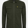 Lyle & Scott Overshirts Cotton twill overshirt - mountain moss