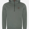 Napapijri Hoodies Badge halfzip hoodie - green urban