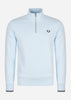 Fred Perry Truien Half zip sweatshirt - light ice