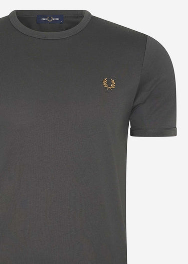 Fred Perry T-shirts  Ringer t-shirt - anchgrey dark caramel