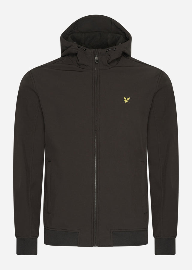 Lyle & Scott Jassen Fleece back softshell jacket - jet black