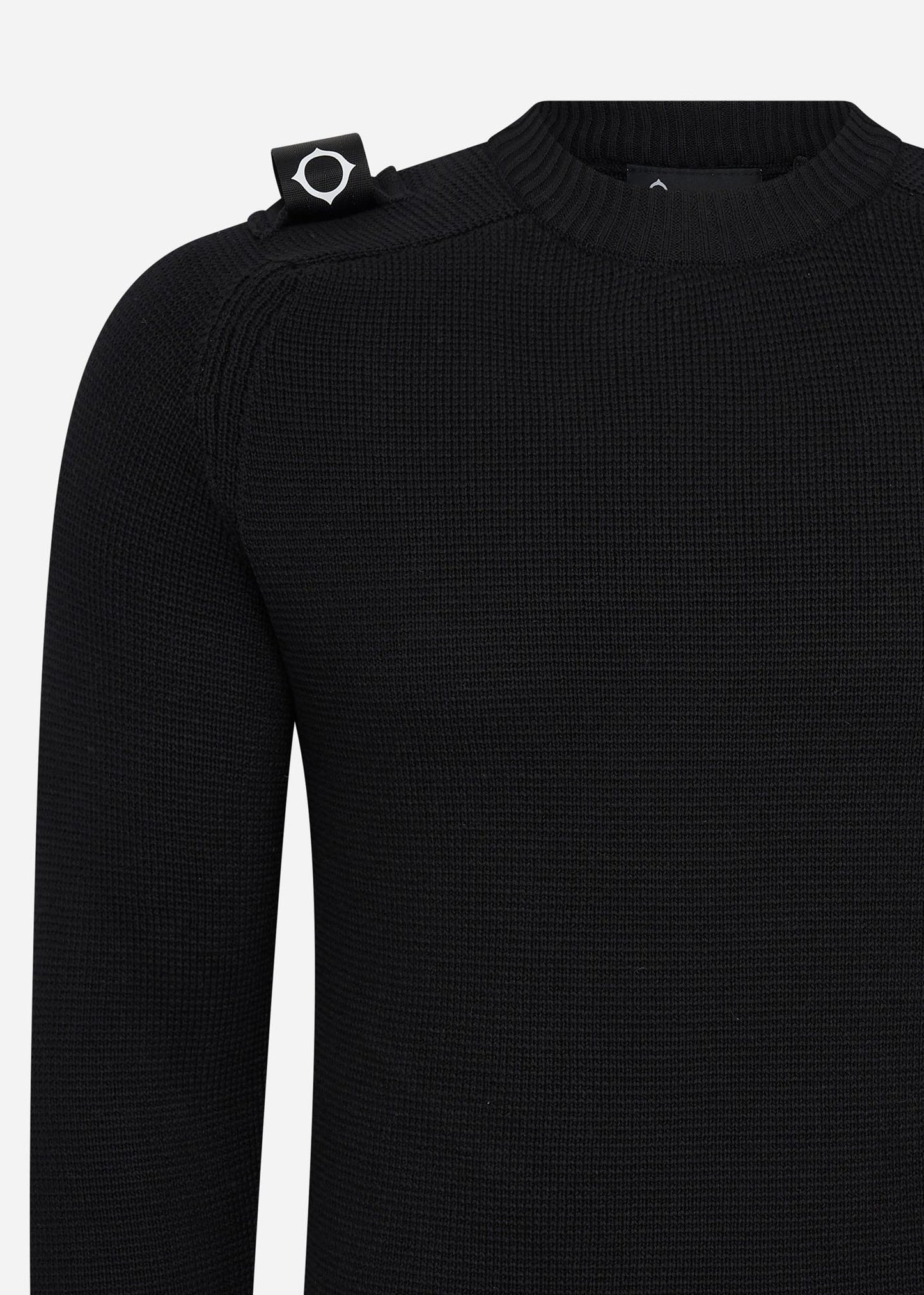 MA.Strum Truien Milano knit crew neck - jet black