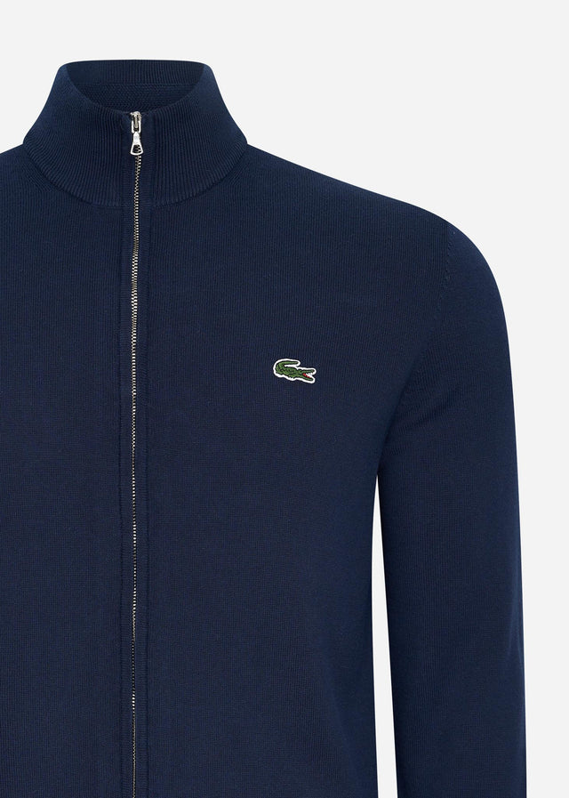 Lacoste Cardigans A Zip through sweater - navy blue