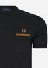Fred Perry T-shirts Loopback jersey pocket t-shirt - black