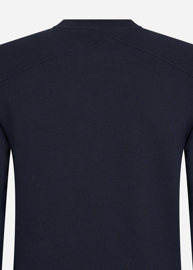 MA.Strum Truien Chest print crew sweat - ink navy