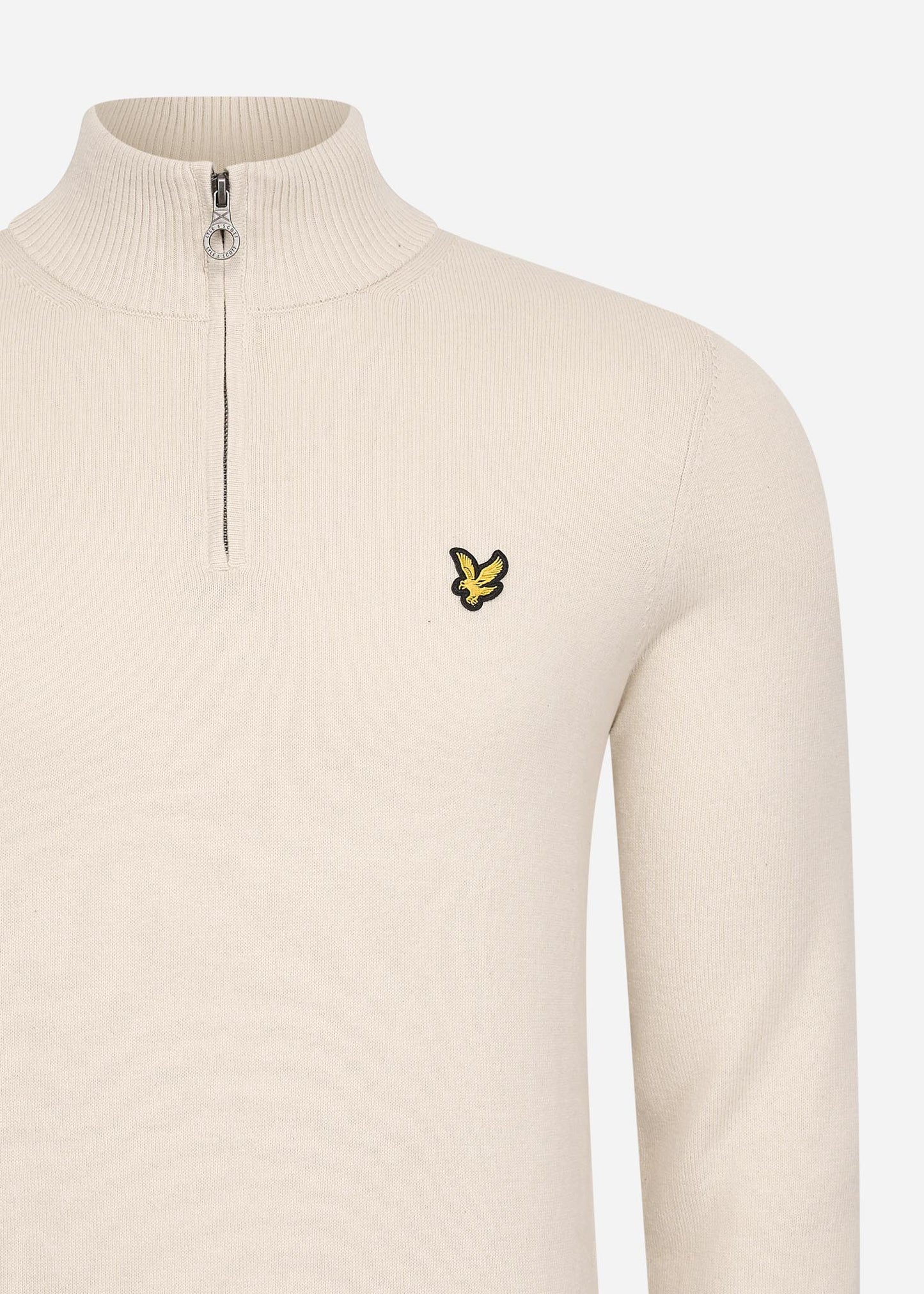 Lyle & Scott Truien Cotton merino quarter zip jumper - taupe