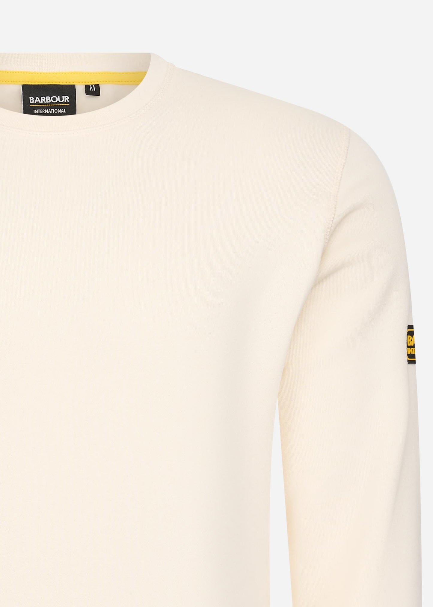 Barbour International Truien Racer badge sweat - whisper white