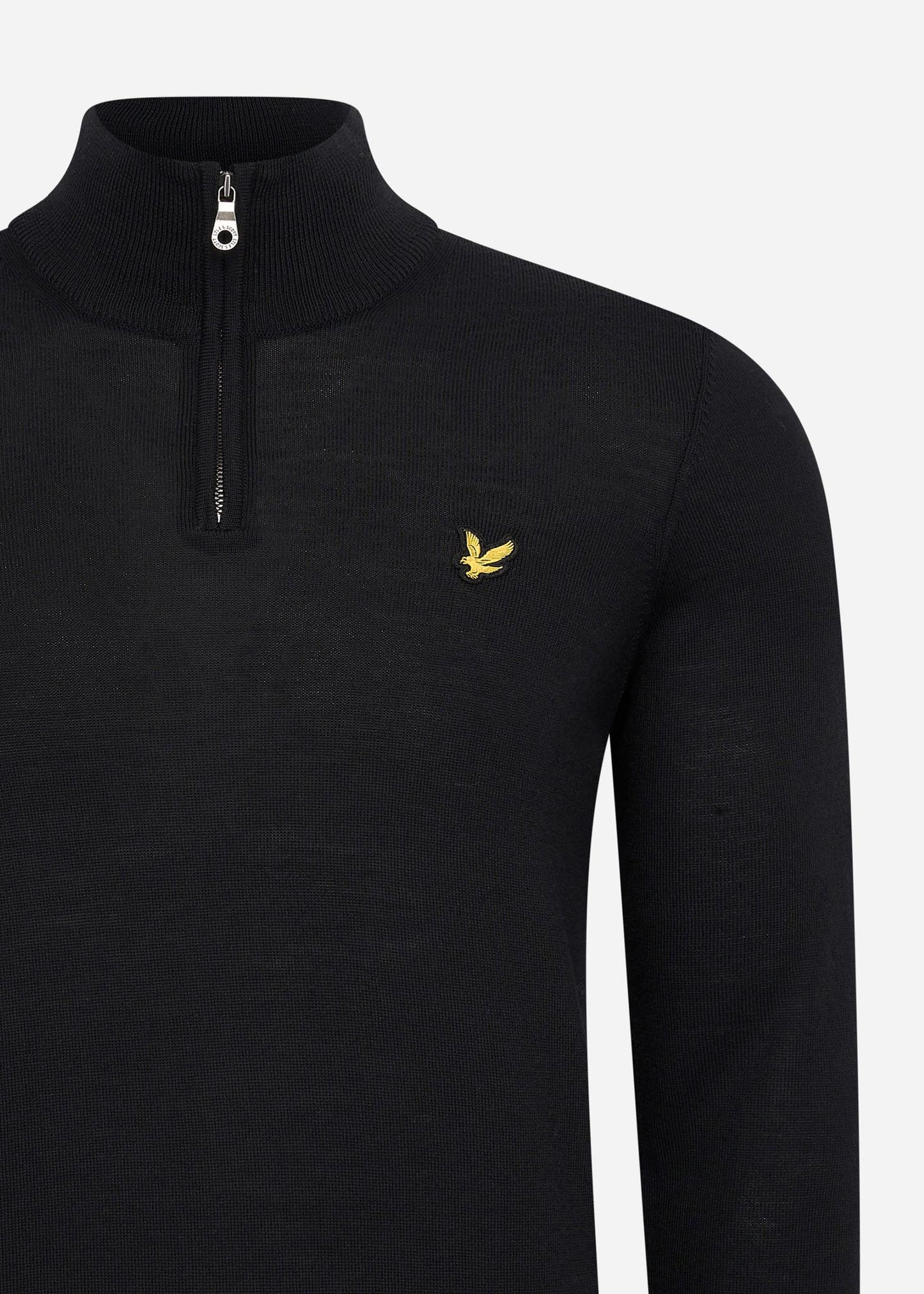 Lyle & Scott Truien Premium quarter zip merino mix - jet black
