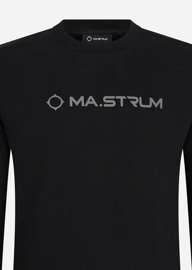 MA.Strum Truien Chest print crew sweat - jet black