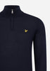 Lyle & Scott Truien Premium quarter zip merino mix - dark navy