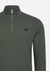 Fred Perry Truien Half zip sweatshirt - field green