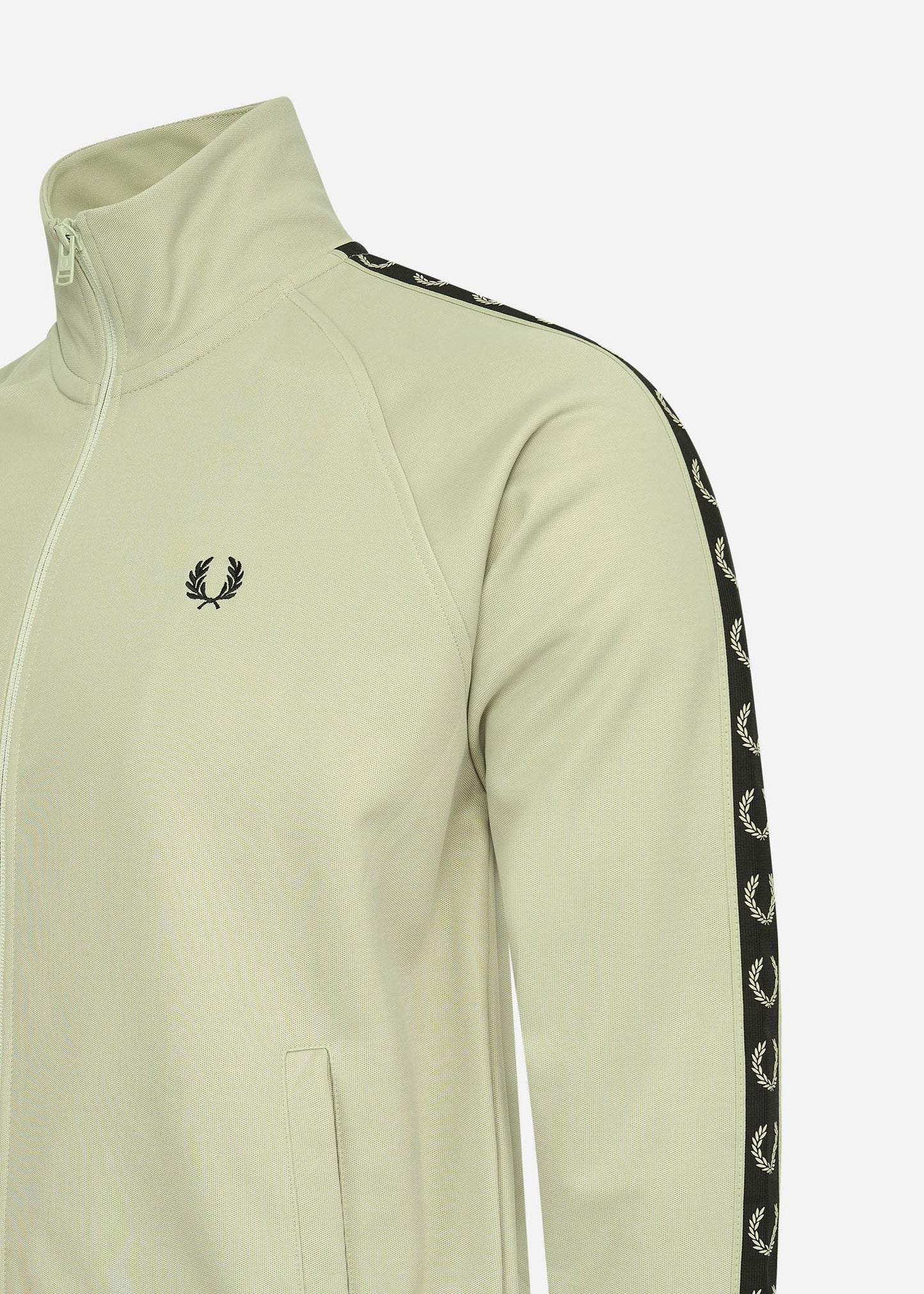 Fred Perry Vesten Contrast tape track jacket - light oyster black