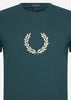 Fred Perry T-shirts Laurel wreath graphic t-shirt - petrol blue