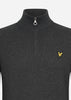Lyle & Scott Truien Cotton merino quarter zip jumper - charcoal marl
