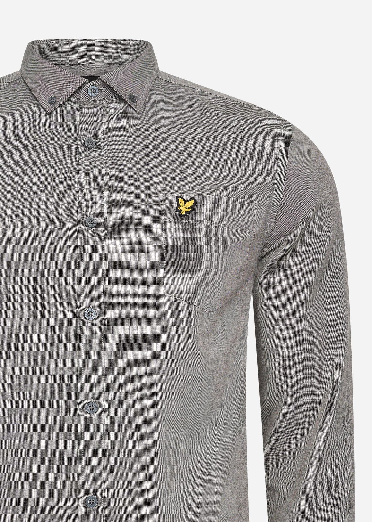 Lyle & Scott Overhemden Regular fit light weight oxford shirt - cove mountain moss