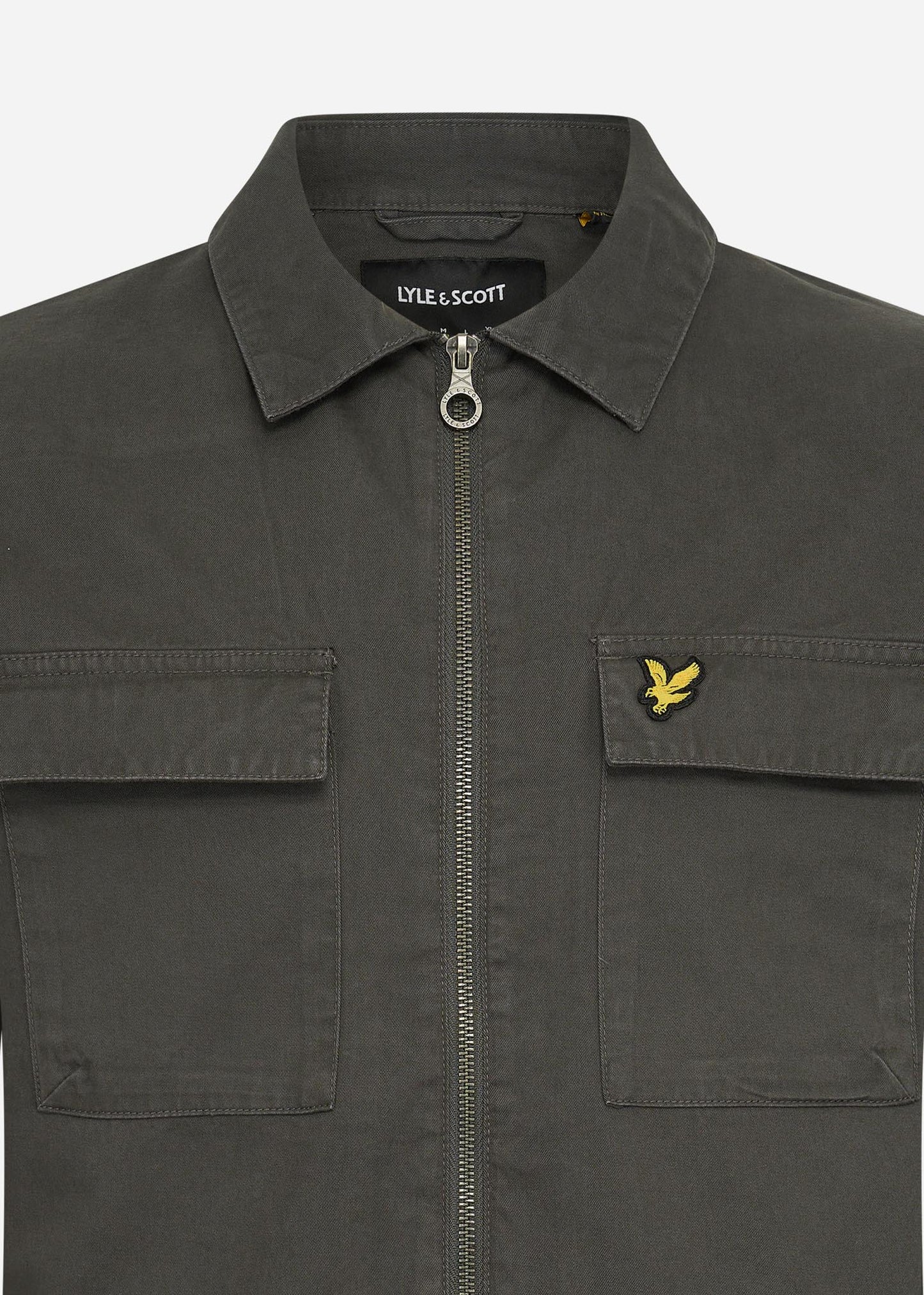 Lyle & Scott Overshirts Cotton twill overshirt - gunmetal