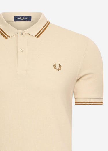 Fred Perry Polo's Twin tipped fred perry shirt - oatmeal