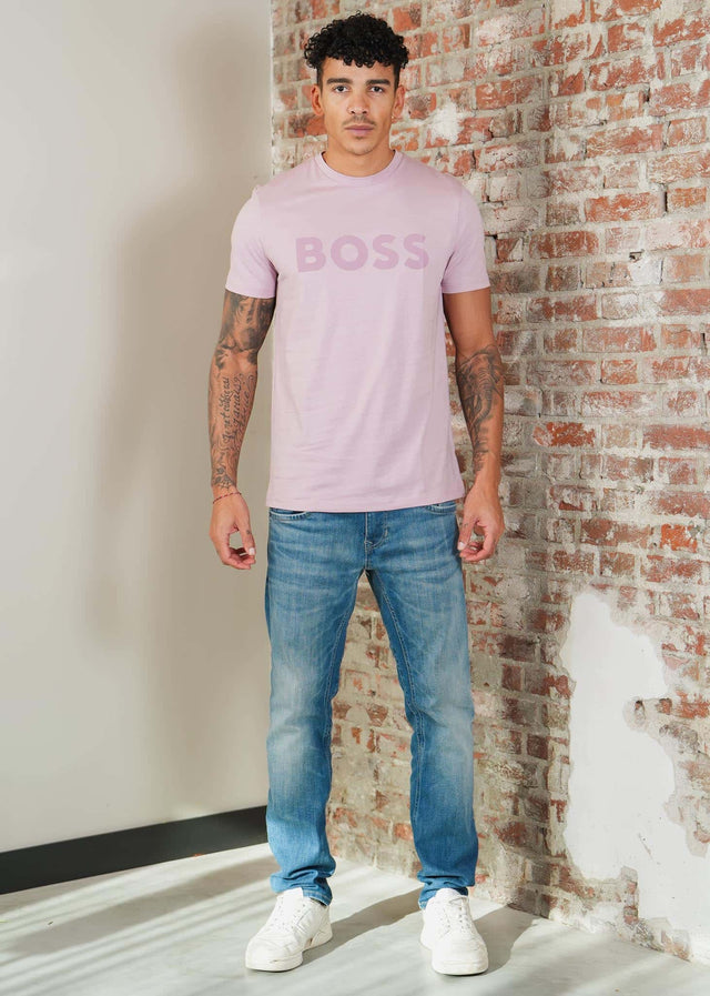 Hugo Boss T-shirts Thinking 1 - light pastel purple