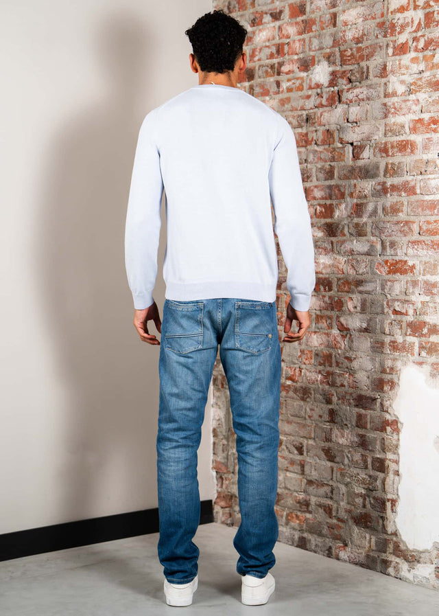 Lacoste Truien Regular fit crew neck sweater - phoenix blue