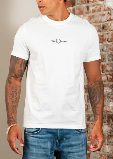 Fred Perry T-shirts Embroidered t-shirt - white