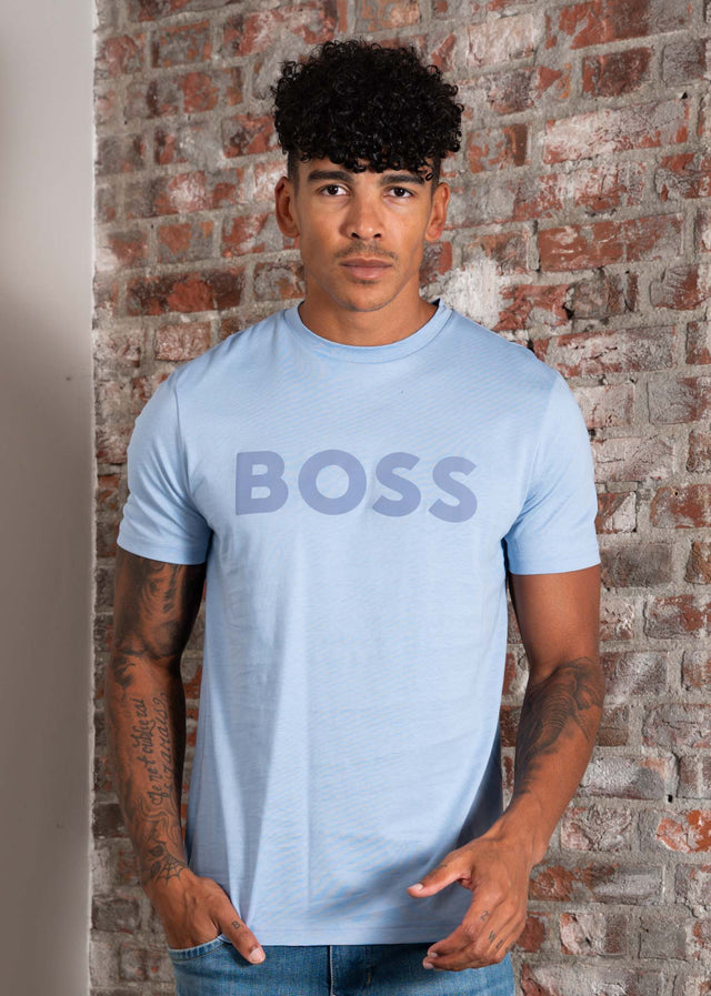 Hugo Boss T-shirts Thinking - open blue