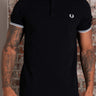Fred Perry Polo's Twin tipped fred perry shirt - black white white